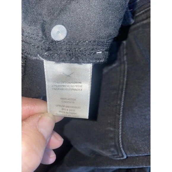 Unpublished jeans black Wide Leg crop 27 Stretch 90s y2k punk goth greta - Picture 7 of 7